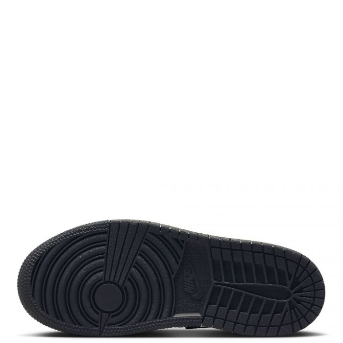 Pre-School Jordan 1 Mid SE Black/Metallic Gold-Metallica Silver-Sail