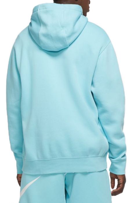 nike club fleece hoodie bleached aqua