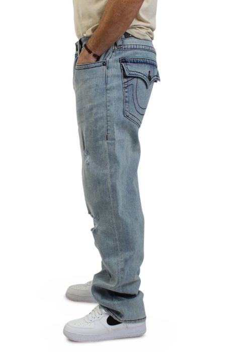 Bobby Distressed Baggy Jean Light Wash Blue