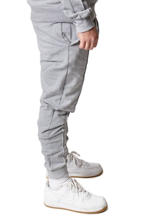 Pintuck Jogger Heather Grey