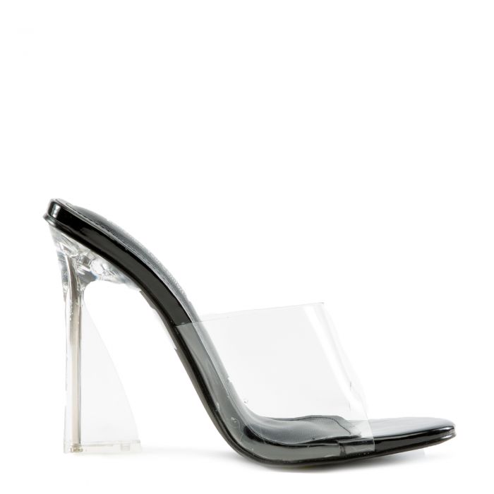 Vikki Clear High Heels Black