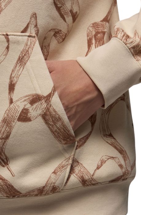 Brooklyn Fleece Printed Pullover Legend Lt Brown/Legend Md Brown