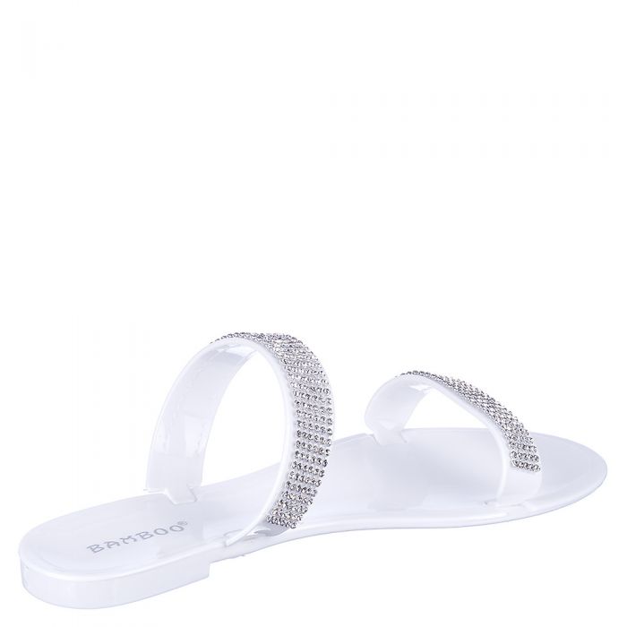 BAMBOO Dalia-03 Flat Jeweled Sandal JPM DALIA-03/WHTJLY - Shiekh