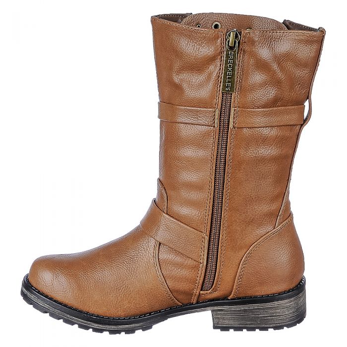 Women's Jeweled MidCalf Boot Rocker 17 Tan/Rust