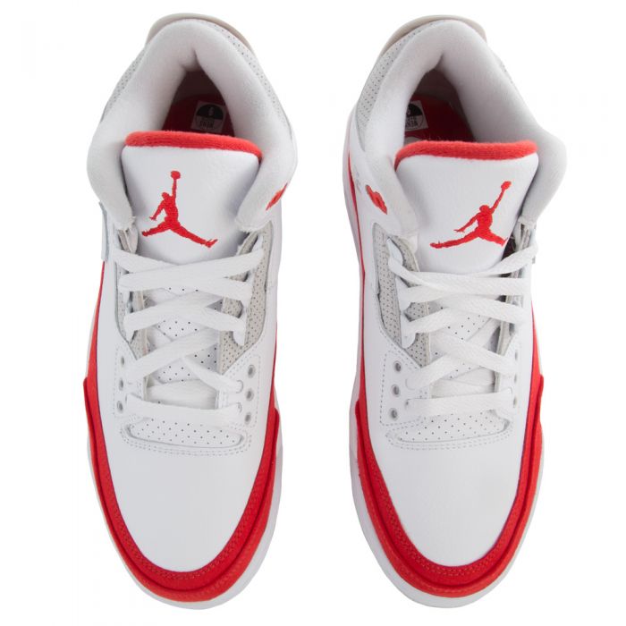 jordan 3 white university red neutral grey