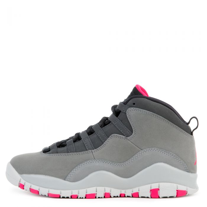 grey pink jordan 10