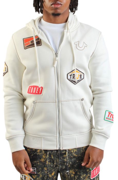BIG T PATCH ZIP HOODIE Vapor Grey