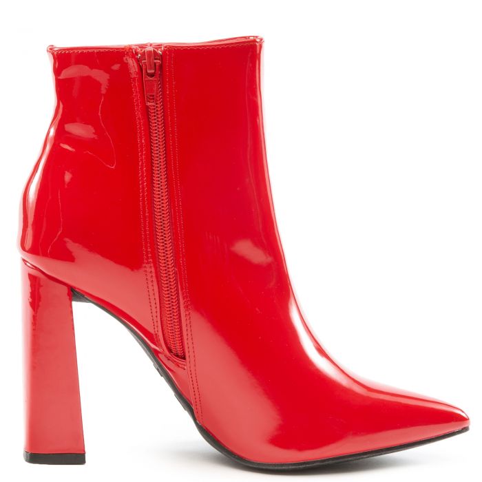 Harper-01 Pointed Toe Bootie Red Patent