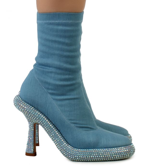 denim stilettos