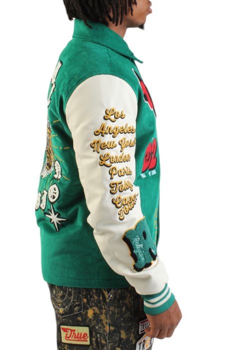 CORDUROY VARSITY JACKET Green