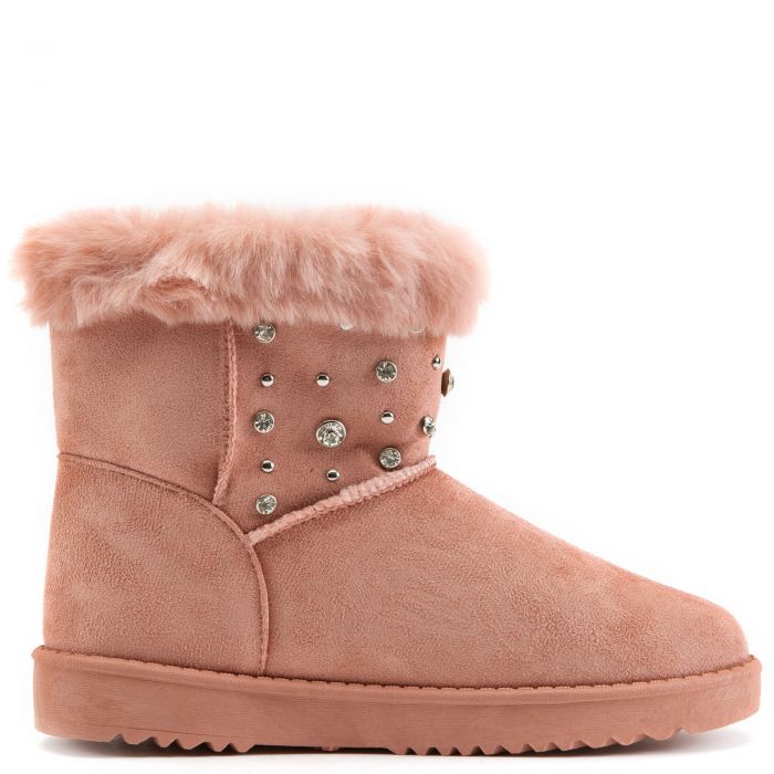 Annie-12 Ankle Booties Pink