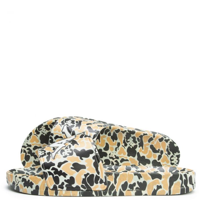 Authentic Archie 1 Slides Black-Grey Lt-Yellow