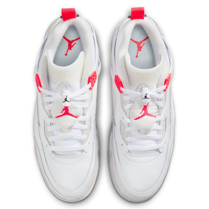 Jordan Spizike Low White/Bright Crimson-Vast Grey-Black