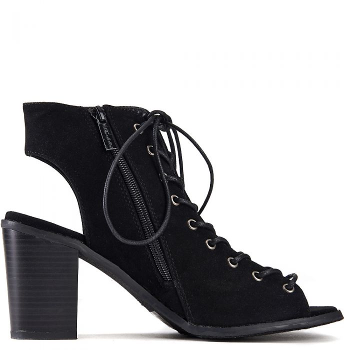 Tyler-11 Lace-Up Ankle Bootie Black