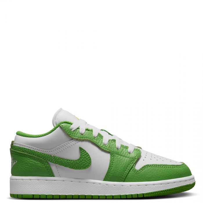 Grade-School Air Jordan 1 Low SE White/Chlorophyll-Lightning