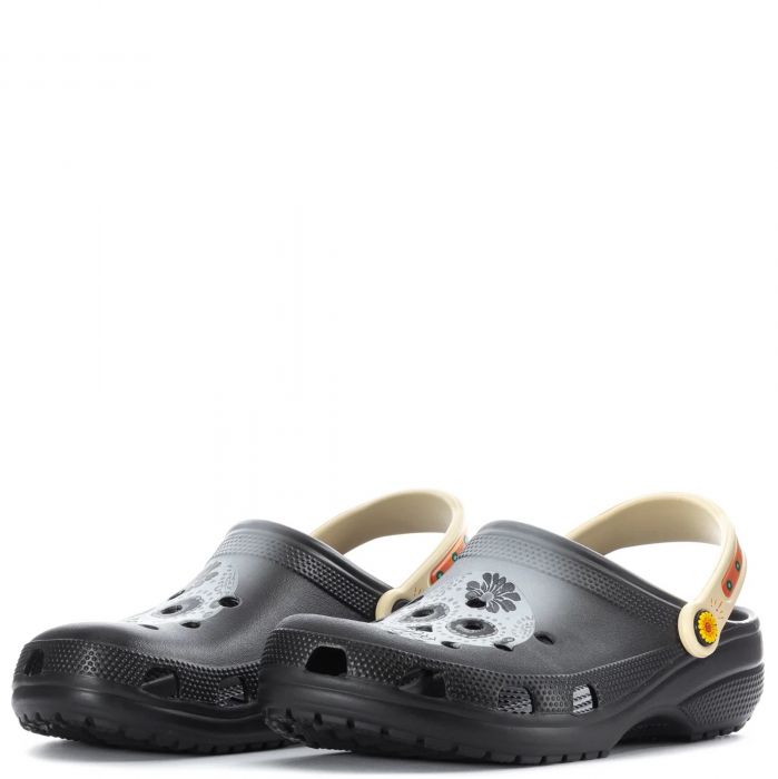 Day of The Dead Classic Clog  Black/Multi color