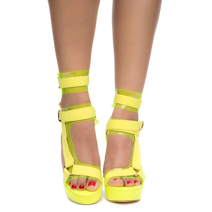 high heels neon