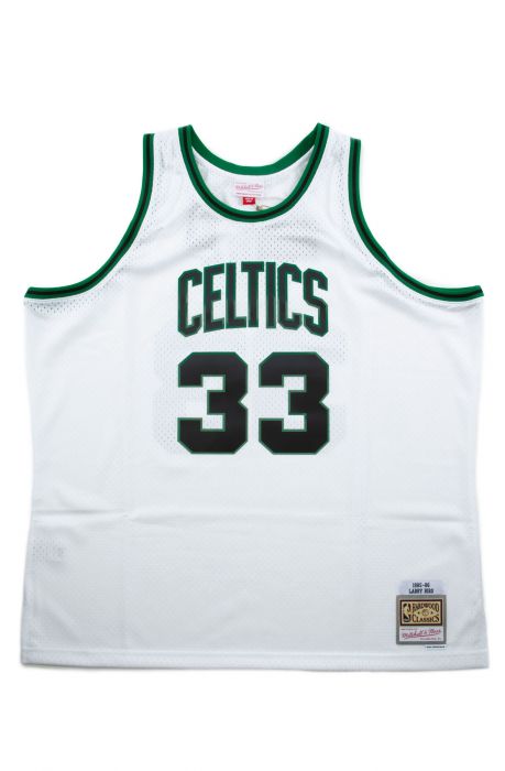 Mens Boston Celtics NO.33 Larry Bird Basketball Jersey Mesh Vest Size L 