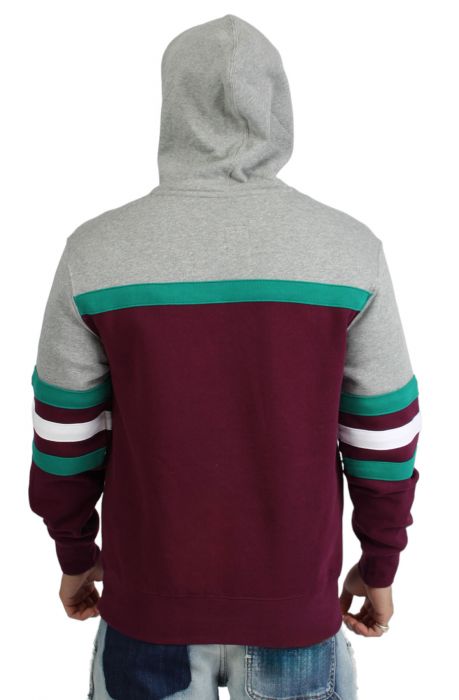 Anaheim Ducks Coach Hoodies Purple/Grey/Green