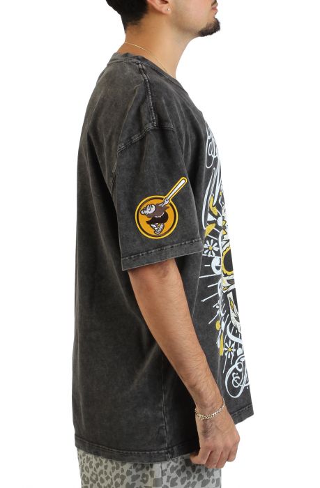MLB San Diego Padres Eternal Skull T-Shirt  Washed Black