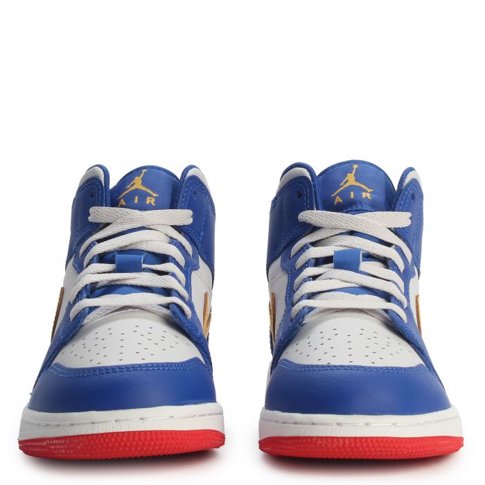 Grade-School Air Jordan 1 Mid  Racer Blue/Speed Red