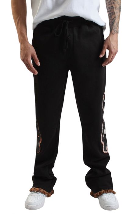Flame Thrower Fleece Sweatpant Black