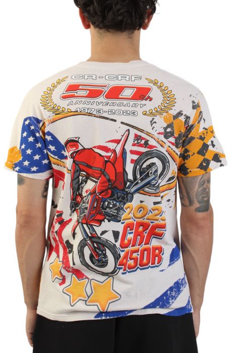 HONDA RACING 50th Anniversary Moto T-Shirt HM055-NAT - Shiekh