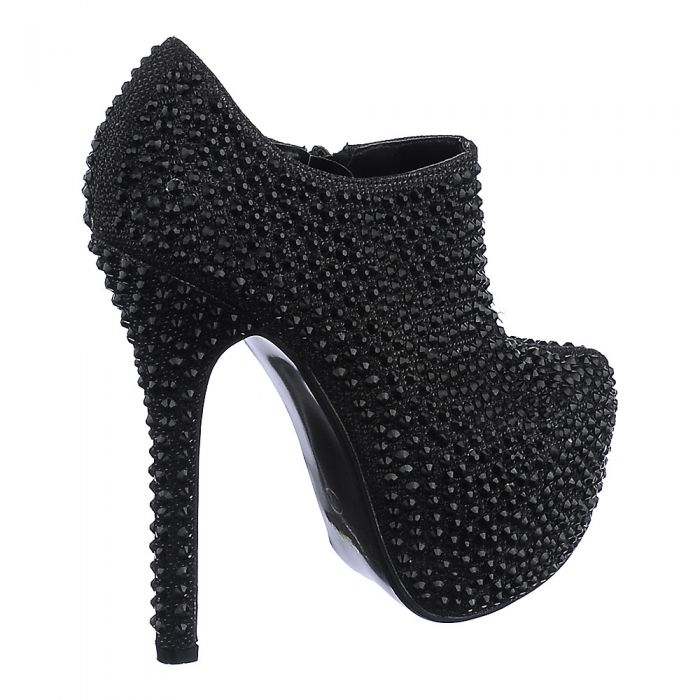 Women's Studded Ankle Bootie Lousia-11 Black