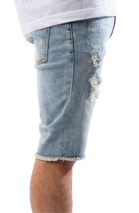 Asher Denim Shorts Light Blue Denim