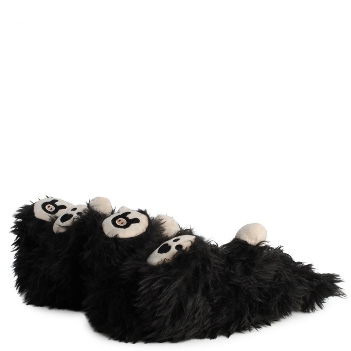 Doll Fuzzy Slippers  Black