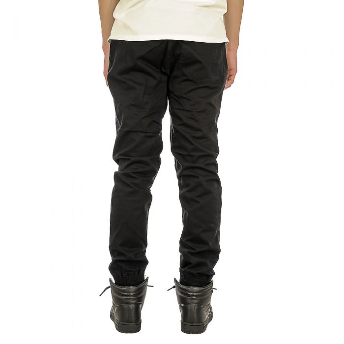 black canvas joggers