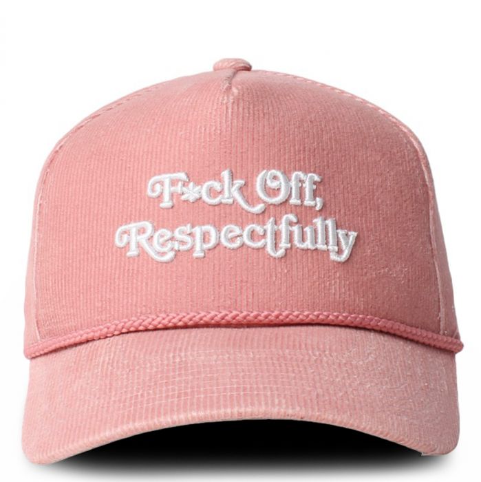 Respectfully Corduroy Snapback Pink