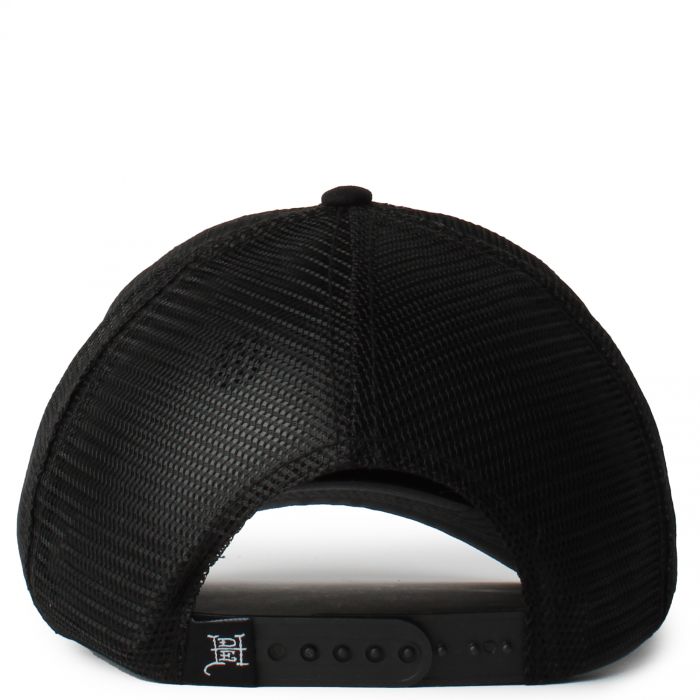 Rhinestone Panther Trucker Hat Black