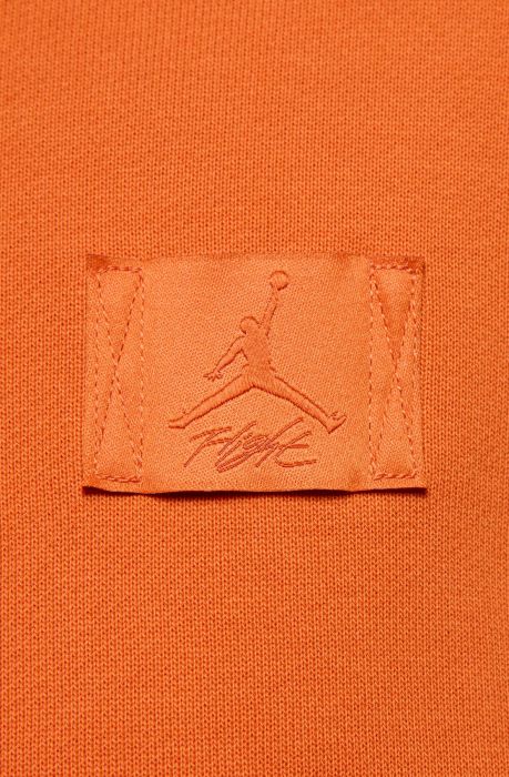 Flight Fleece Cropped Satin-Lined Hoodie Starfish/Campfire Orange
