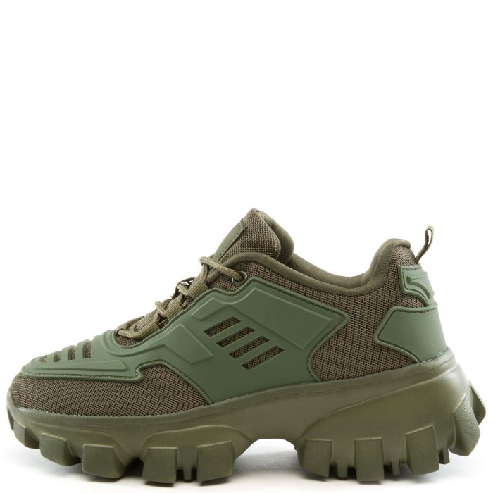 Kick Off Chunky Platform Sneaker Olive