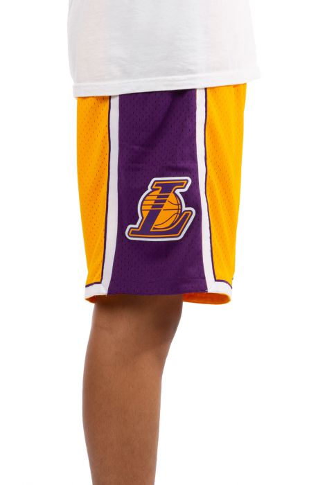 MITCHELL AND NESS Los Angeles Lakers 2009-10 Swingman Shorts ...