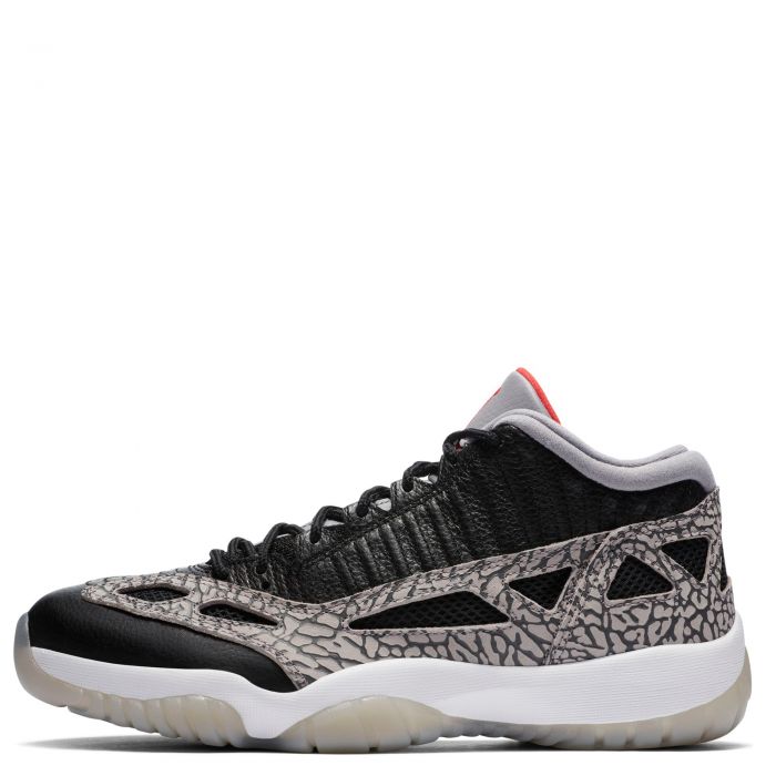 jordan 11 retro low ie black red grey white