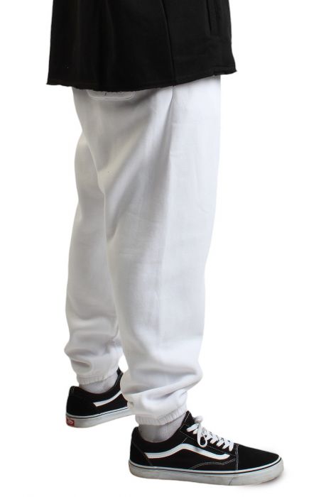 Exaggerated Icon Jogger White