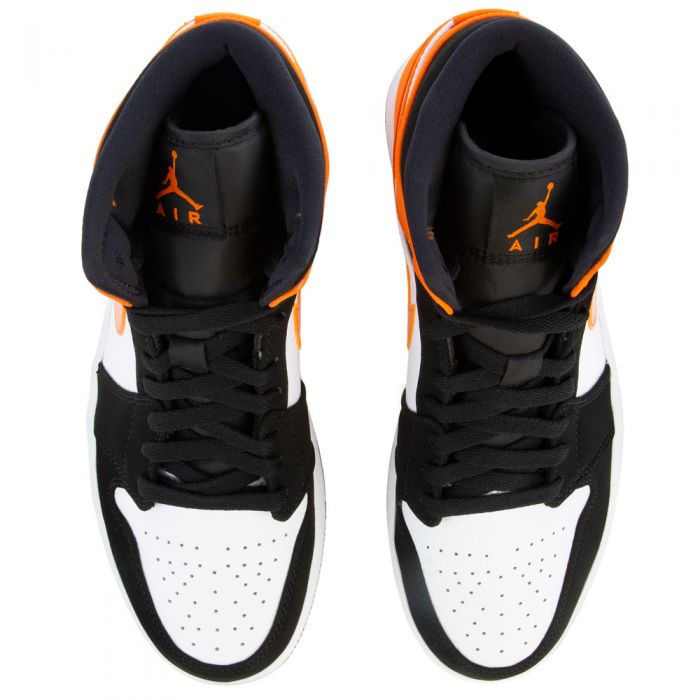 air jordan 1 mid black starfish white