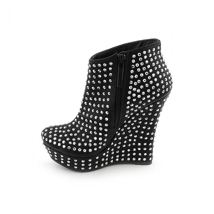 Studded Platform Dress Shoe 011 Black/Silver Black/Silver