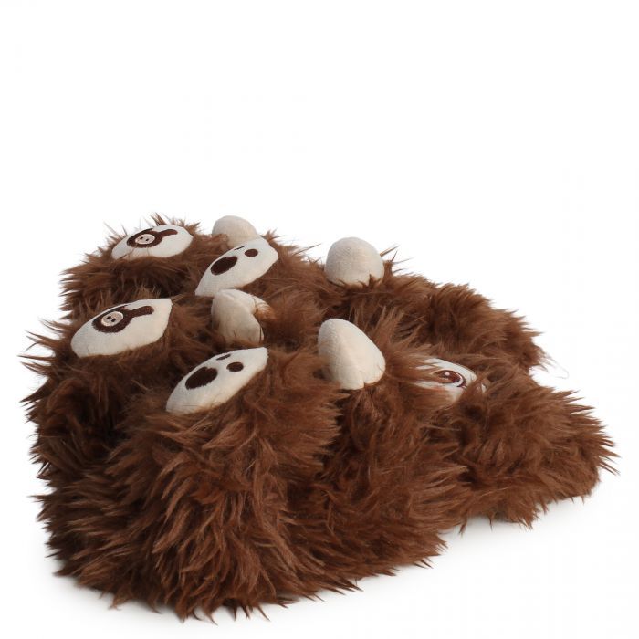 Doll Fuzzy Slippers  Chocolate