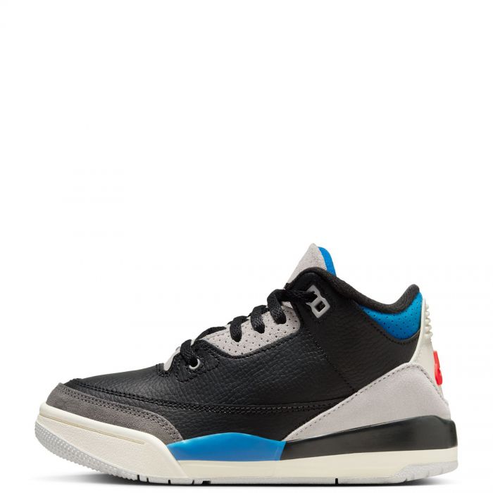 Pre-School Jordan 3 Retro Black/Chile Red-Neutral Grey