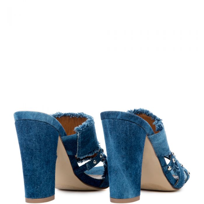 Cape Robbin Women's Lisa-31 High Heel Denim Blue