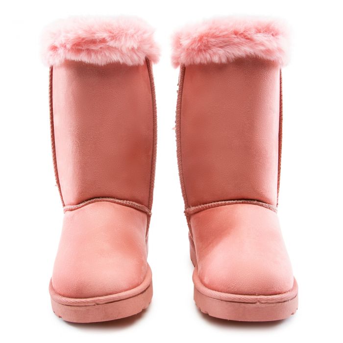 Fur Bootie Mauve Suede