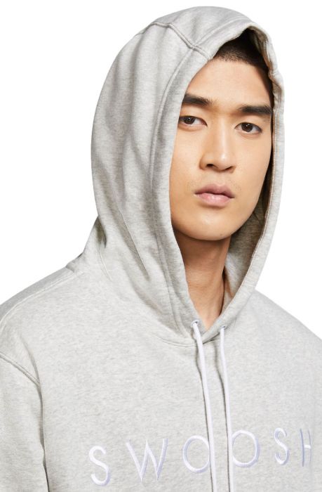 Sportswear Swoosh Pullover Hoodie Grey Heather/White