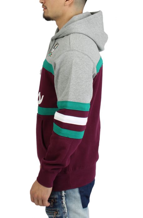 Anaheim Ducks Coach Hoodies Purple/Grey/Green