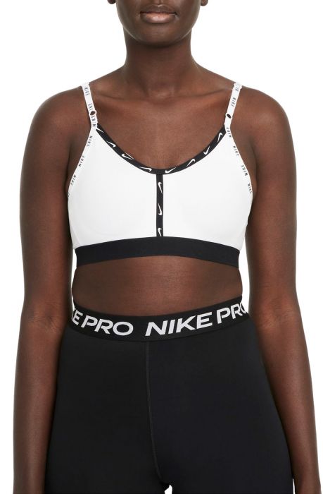 NIKE Dri-Fit Indy Logo Tape Sports Bra DD1353 100 Shiekh