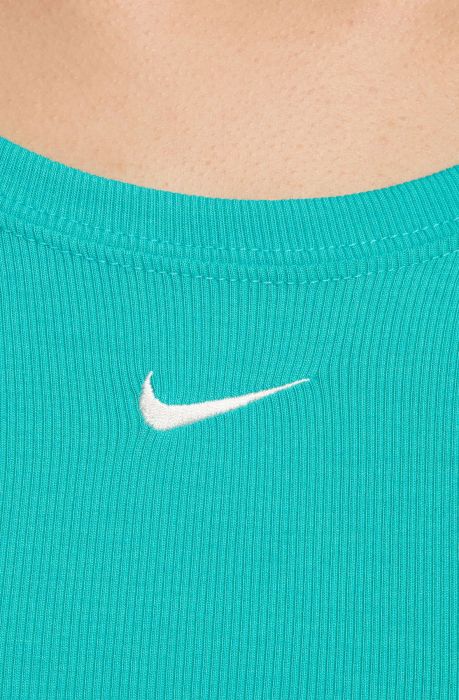 Sportswear Chill Knit Tight Scoop-Back Short-Sleeve Mini-Rib Top Dusty Cactus/Sail