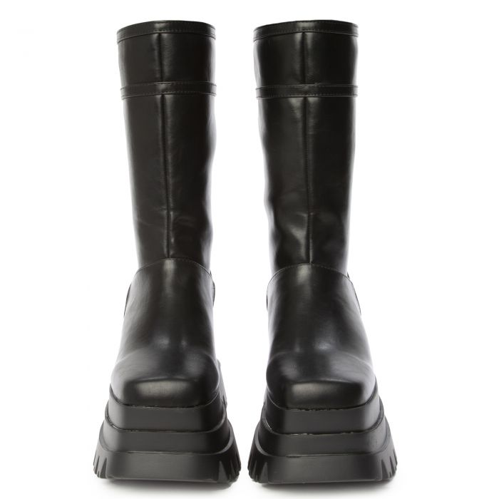 Sky High Black Platform Boot Black