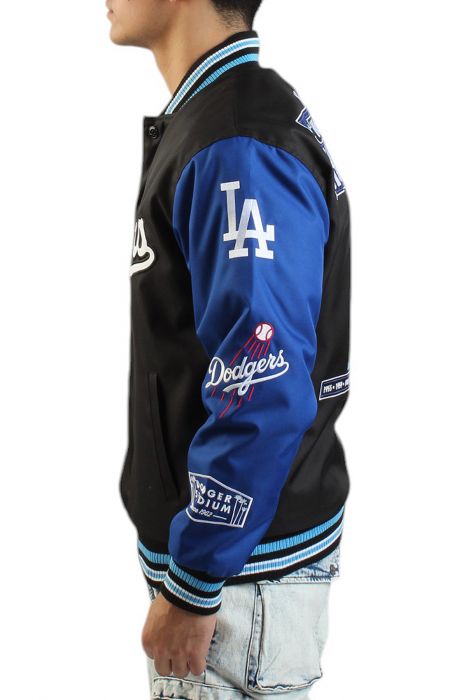 MLB Los Angeles Dodgers Twill World Series Champs Jacket Black/Royal